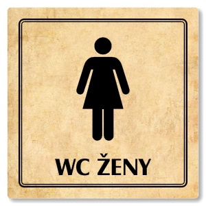 WC ženy, 100x100mm, pergamen, Utah